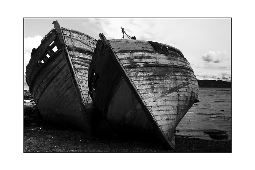 wrecks on the shore